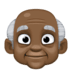 👴🏿 old man: dark skin tone display on Facebook